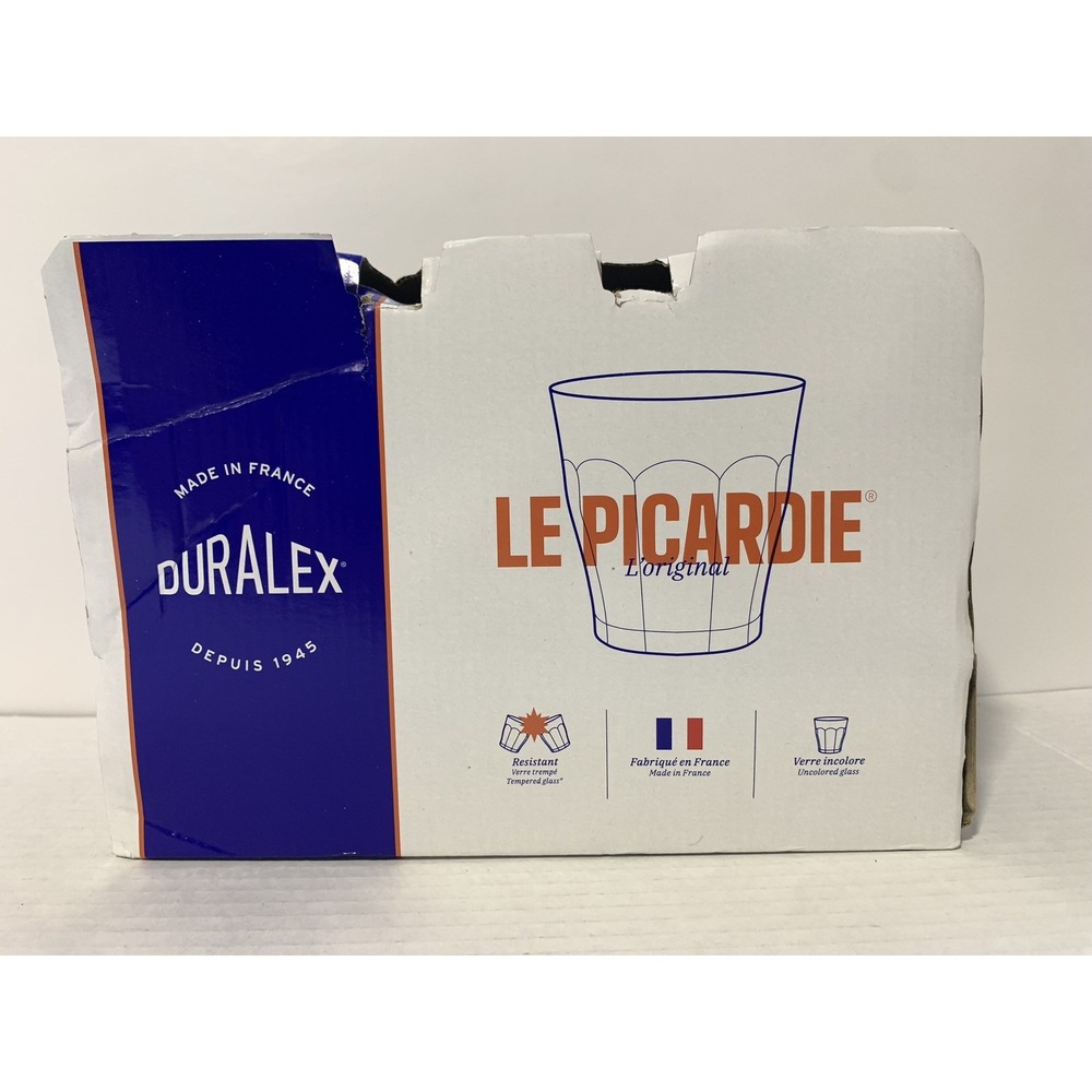 Duralex Le Picardie Clear Tumbler Set of 6 4 3/8 oz Glasses Made In France New